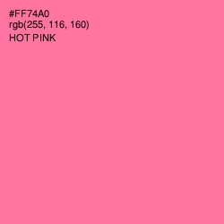 #FF74A0 - Hot Pink Color Image